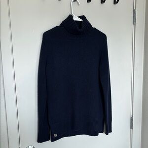 Peter Millar Navy Turtleneck Wool & Cashmere Sweater
